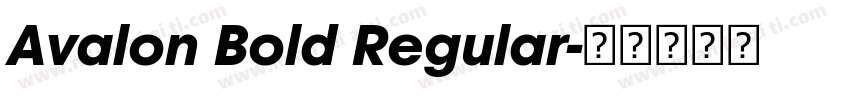 Avalon Bold Regular字体转换